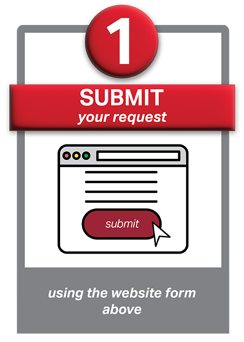 Submit Your Request - using the website form above